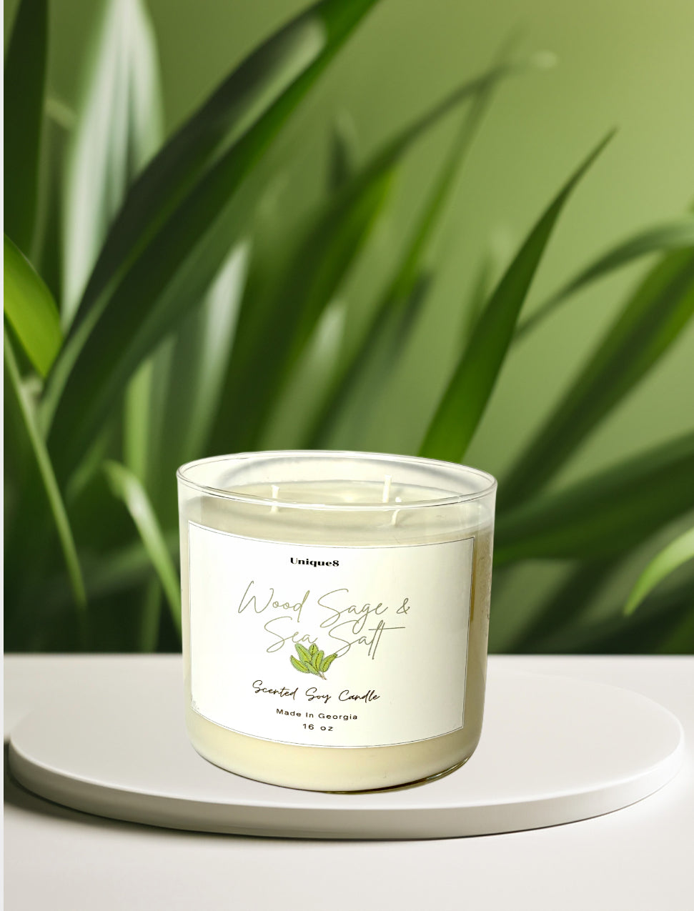 Wood Sage and Sea Salt Soy Wax Candle