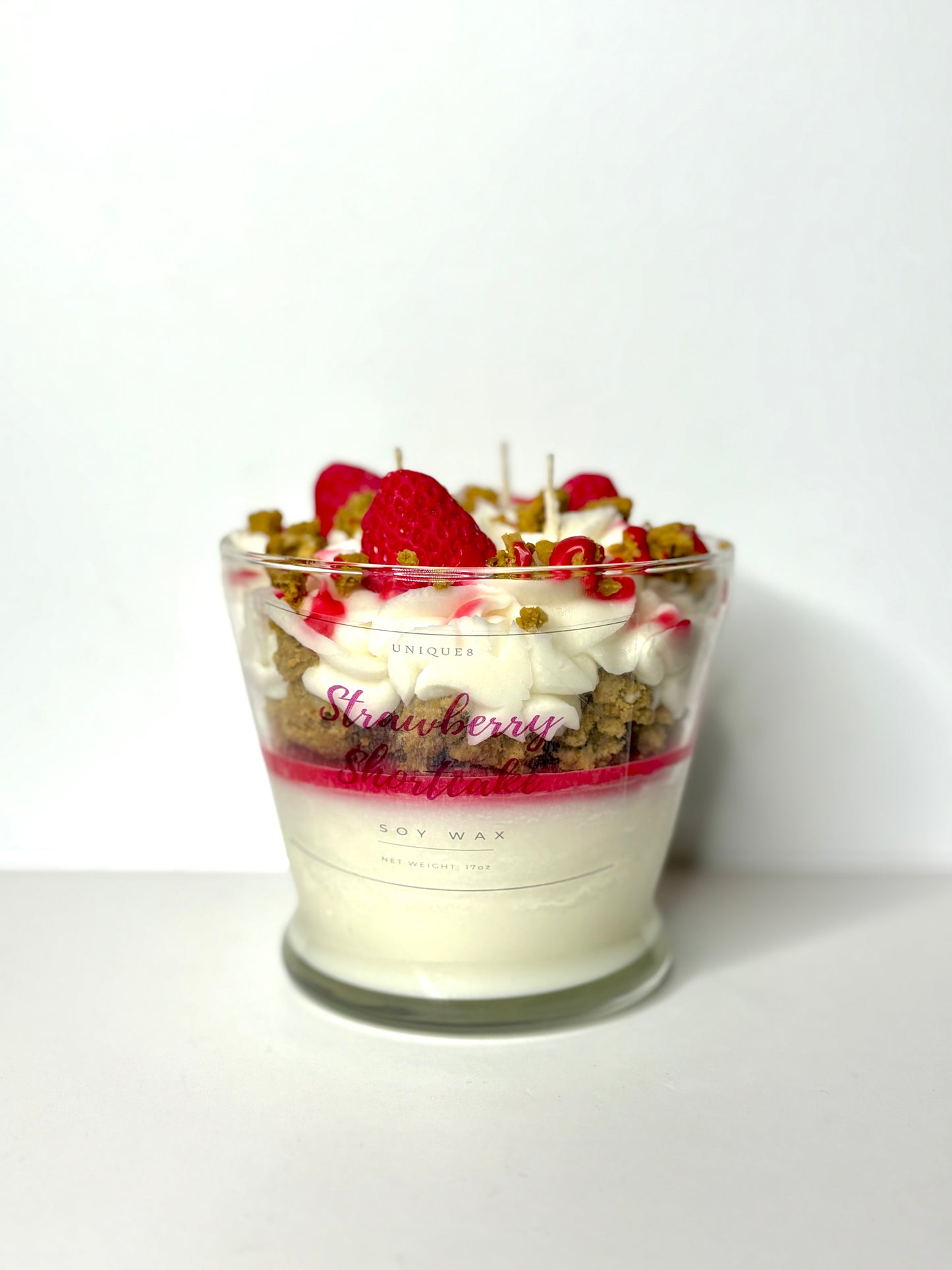 Strawberry Shortcake Triple Wick Scented Soy Candle