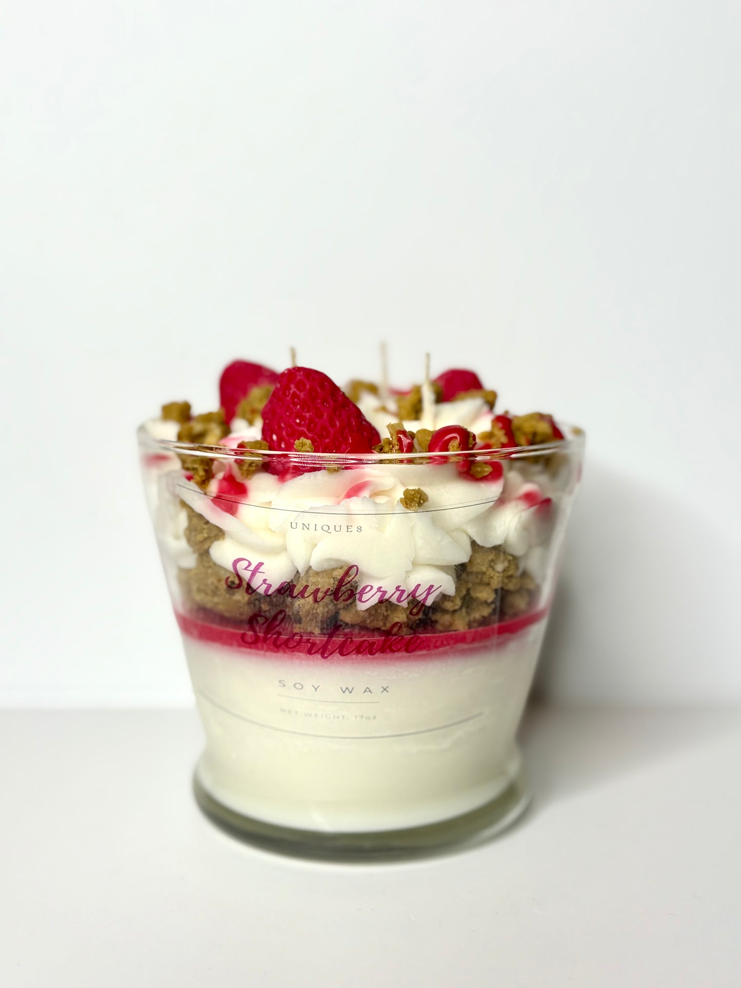 Strawberry Shortcake Triple Wick Scented Soy Candle