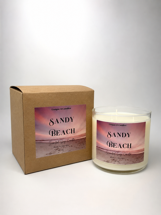 Sandy Beach Scented Soy wax candle