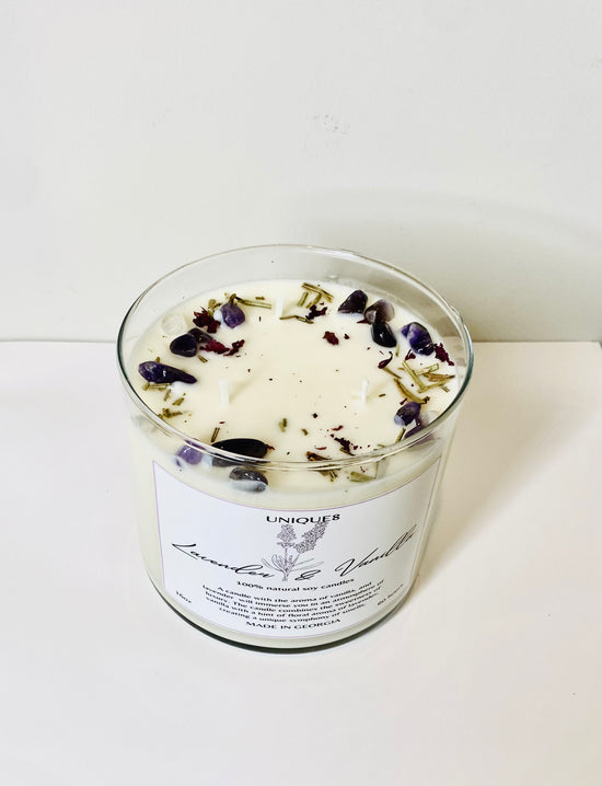 Lavender and Vanilla 3 Wick Scented Soy Candle