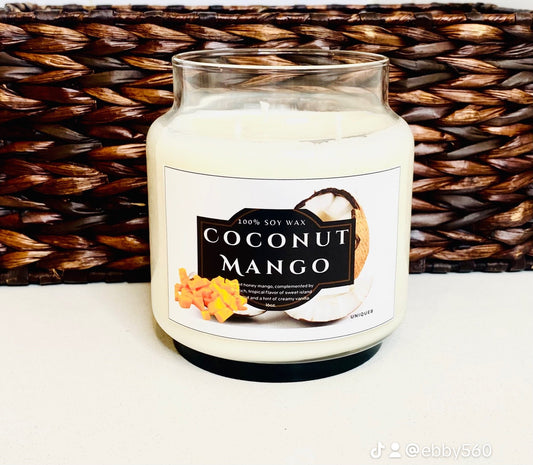 Coconut Mango 16oz Soy Wax Candle