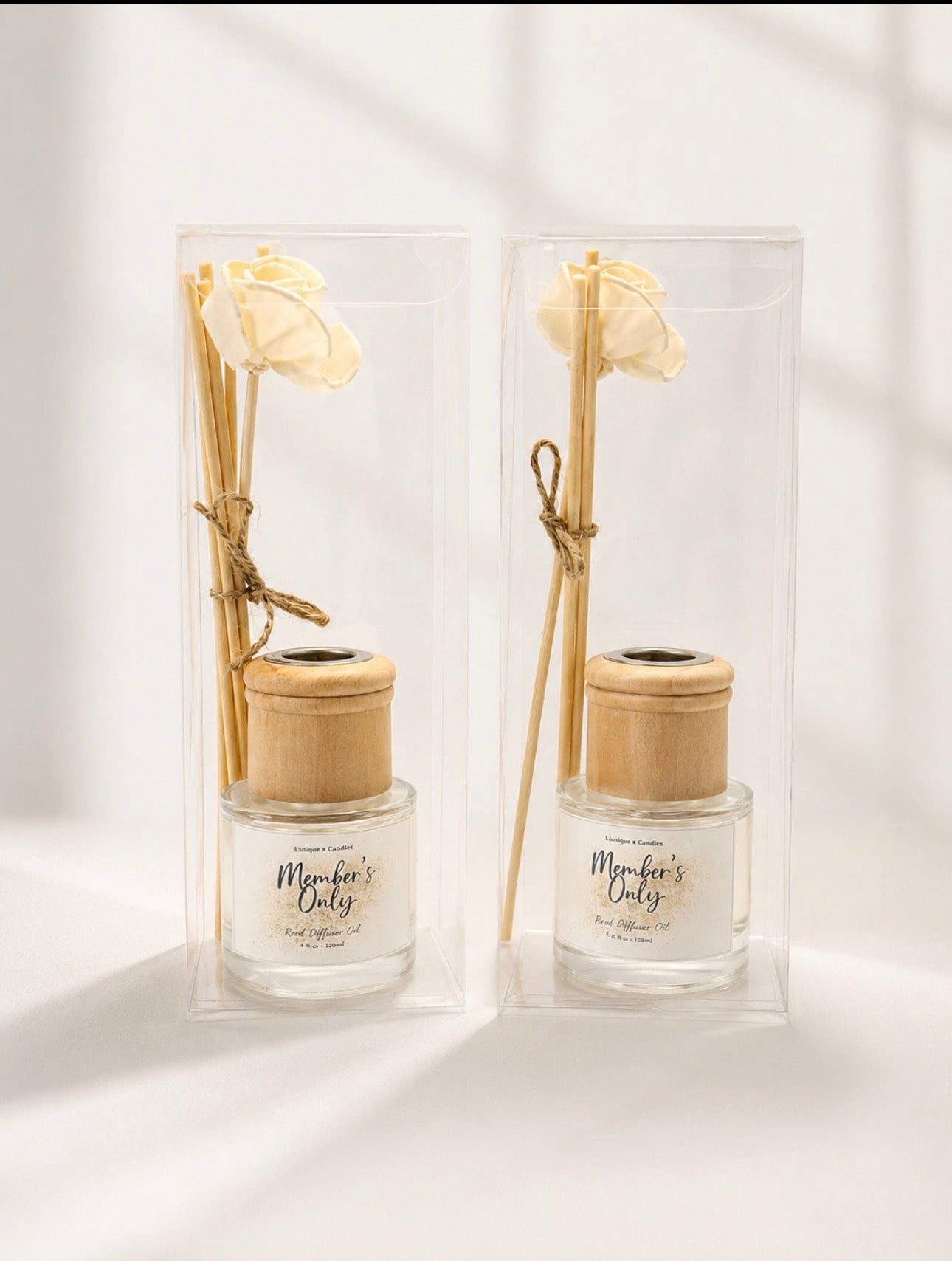 Member’s Only/ Mahogany Teakwood Reed Diffuser Reed Diffuser Set | Naturally Scented Oil | Flame Free Home Fragrance | Boho Modern Decor Gift