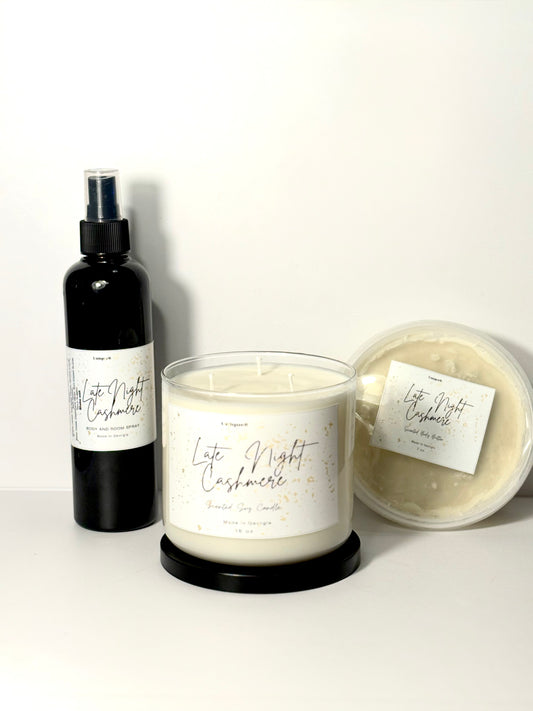 Unique 8 Gift Set Candl, body spray and body butter
