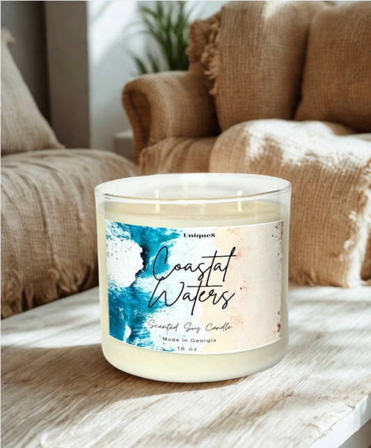 Coastal Waters Scented Soy Wax Candle