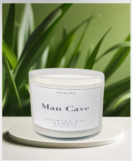 Man Cave 3 wick Scented Soy Candle