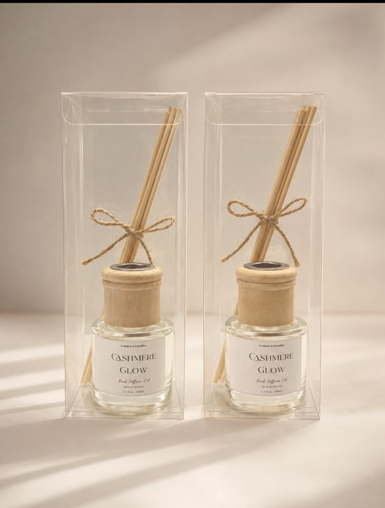 Reed Diffuser Set | Naturally Scented Oil | Flame Free Home Fragrance | Boho Modern Decor Gift