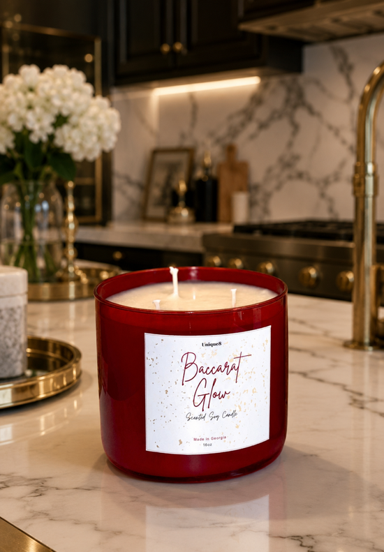 Baccarat Glow Candle: Inspired by Baccarat Rouge 540 Soy Wax Candle