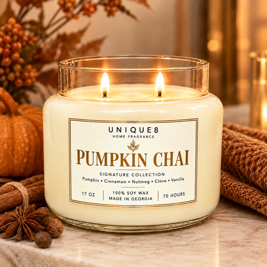 Pumpkin Chai Soy Candle 17oz cotton wick